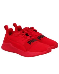 PUMA - Sneakers rossa e nera con soletta in memory foam, numerata 36/39 - WIRED RUN PURE JR