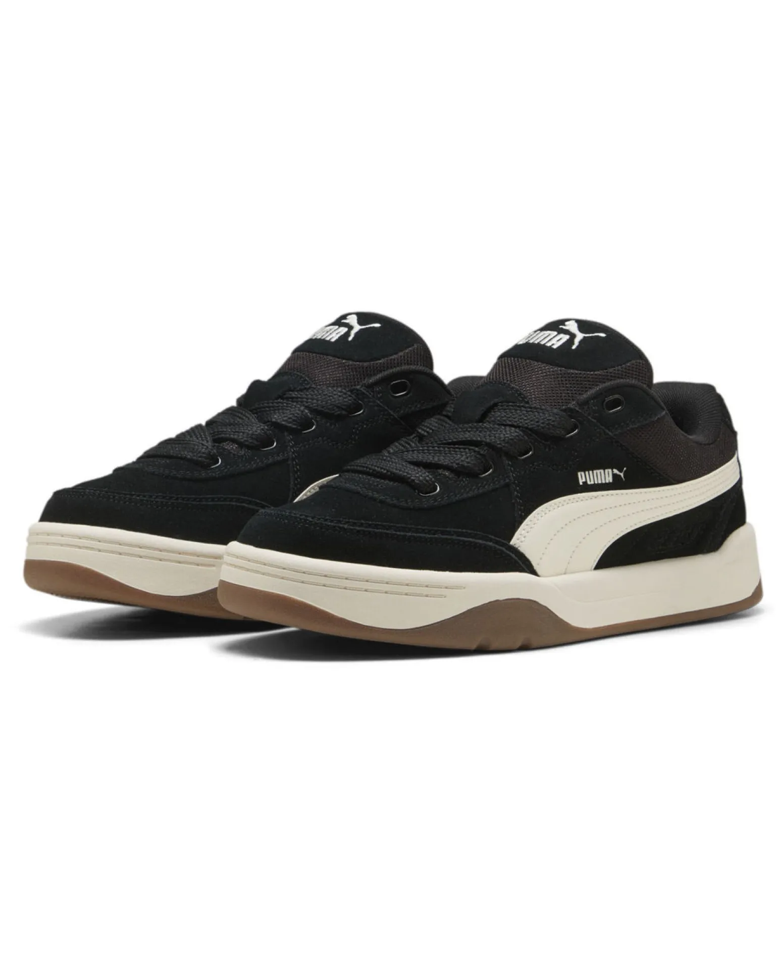 PUMA - SNEAKERS UOMO NERE E BIANCHE PARK LIFESTYLE SK8 SUEDE, 400708-01