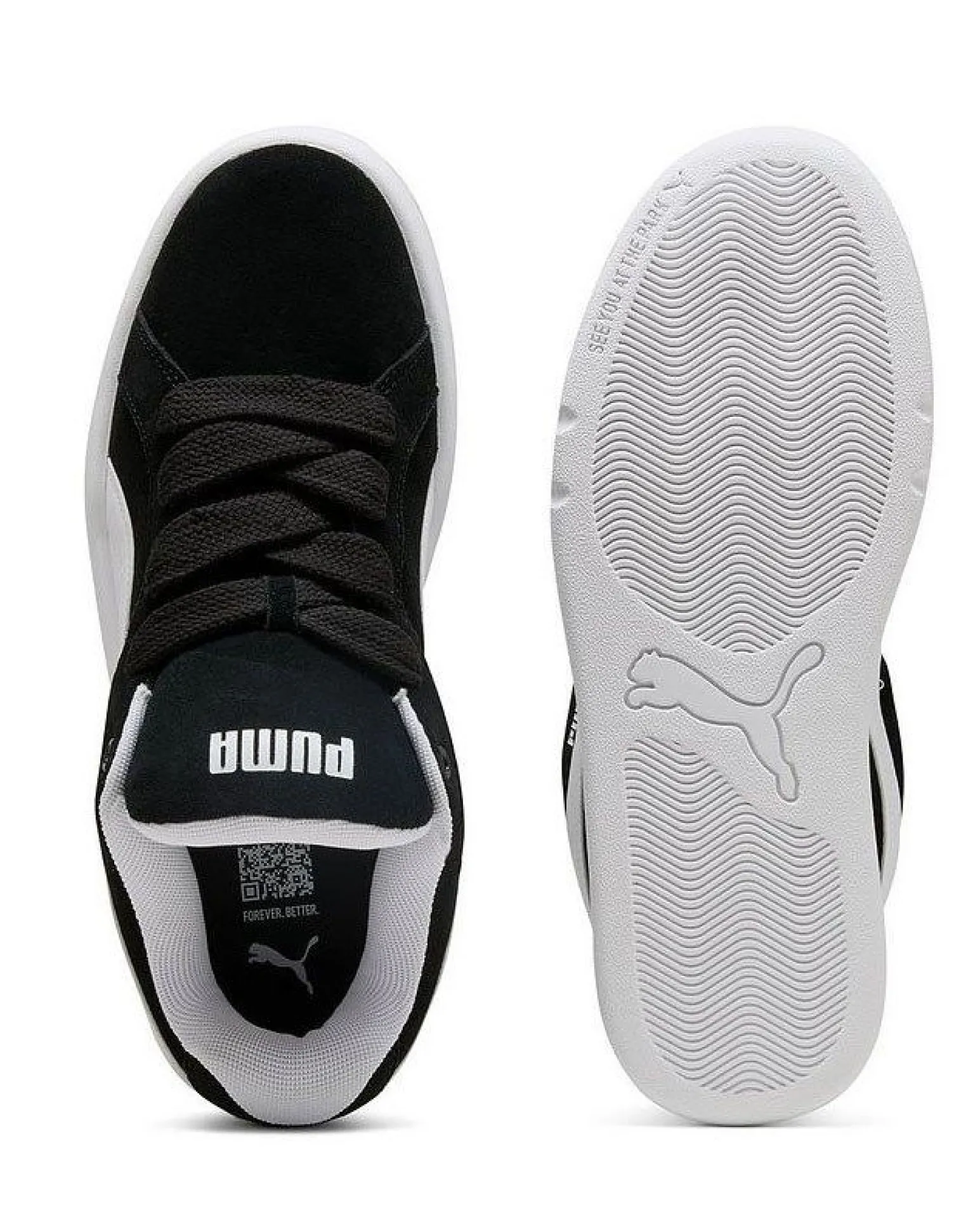 PUMA - SNEAKERS UOMO NERE E BIANCHE PARK L-STYLE EASY SUADE, 400707-01