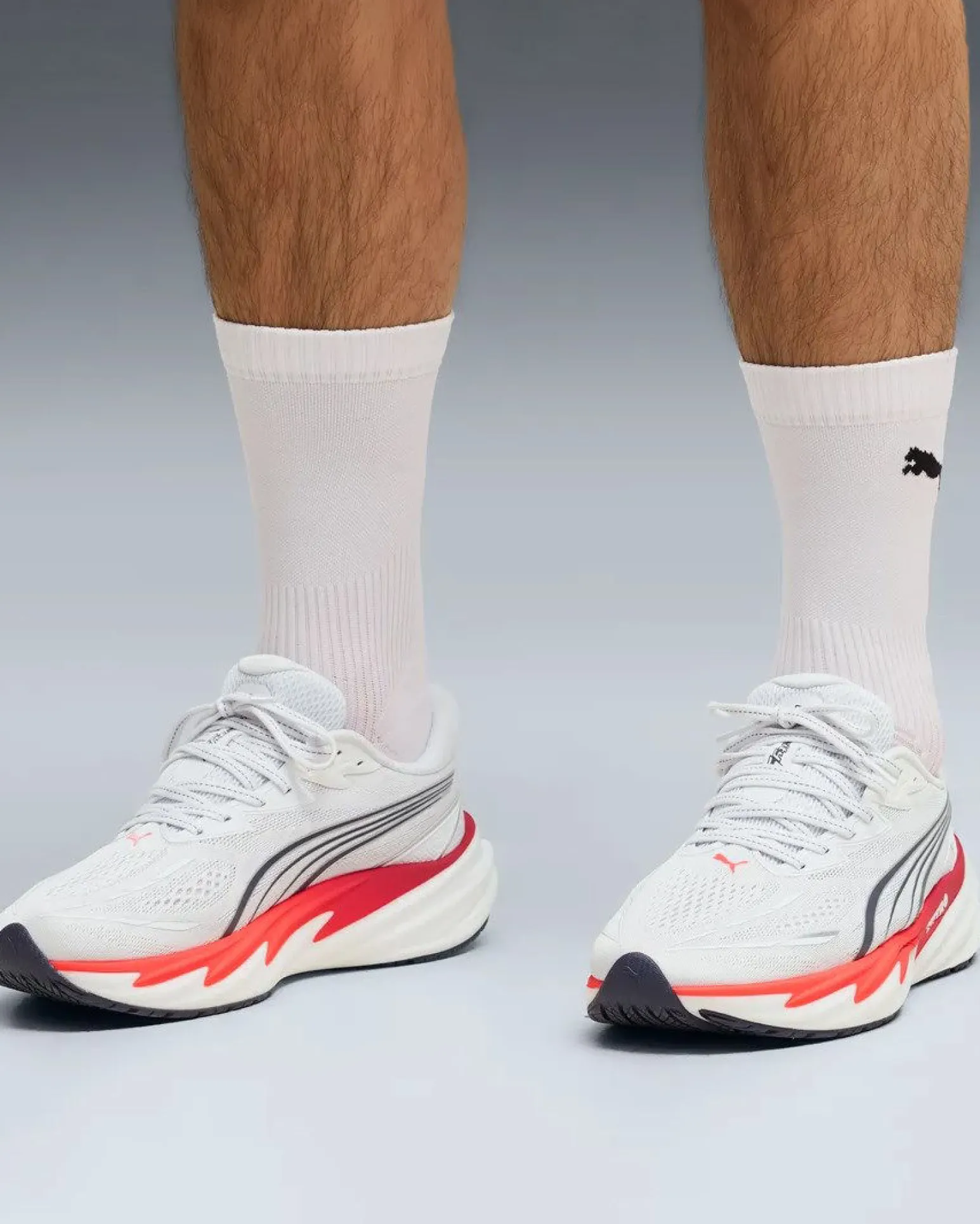 PUMA - SNEAKERS VELOCITY NITRO 5 BIANCHE, NERE E ROSSE DA UOMO, 312944-05