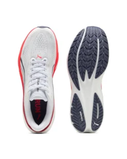 PUMA - SNEAKERS VELOCITY NITRO 5 BIANCHE, NERE E ROSSE DA UOMO, 312944-05