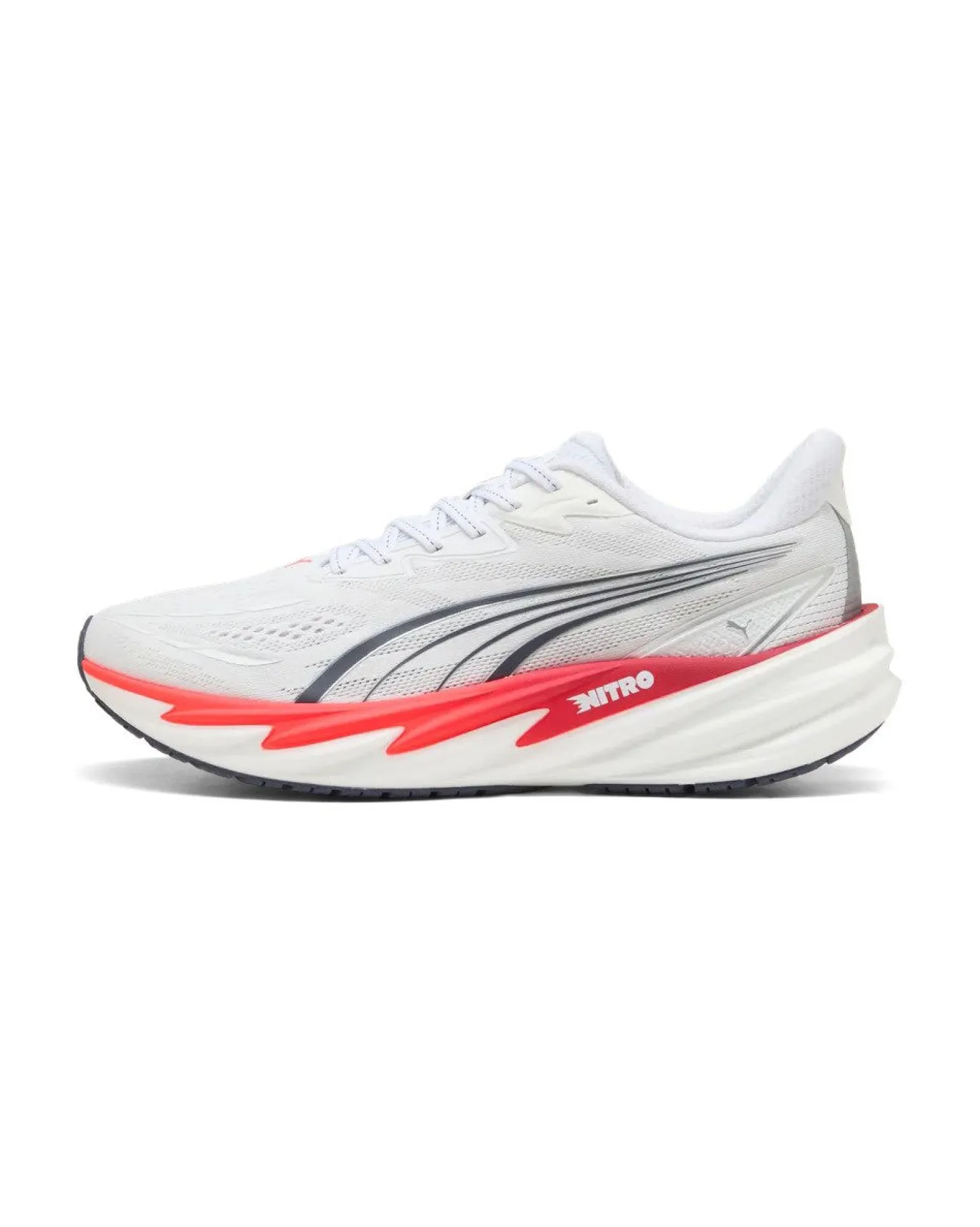 PUMA - SNEAKERS VELOCITY NITRO 5 BIANCHE, NERE E ROSSE DA UOMO, 312944-05