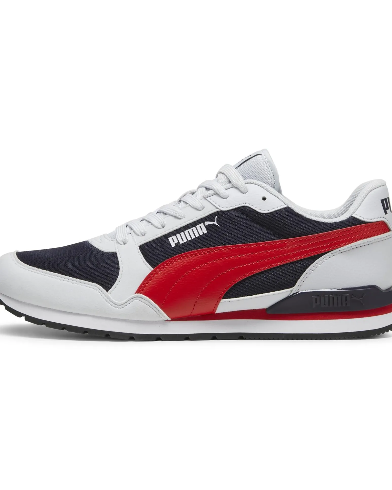 PUMA ST RUNNER V3 MESH - Sneaker da uomo bianca e blu con dettagli rossi