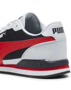PUMA ST RUNNER V3 MESH - Sneaker da uomo bianca e blu con dettagli rossi