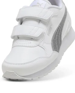 PUMA ST RUNNER V4 SL GLITTER V TD - Sneakers bianca e argento glitter, numerata 20/27  - 401592-01