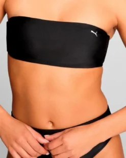 PUMA - TOP NERO DA DONNA A FASCIA SWIM BANDEAU - 701226347_003