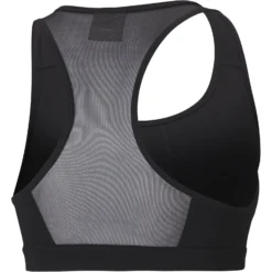 PUMA - Top nero in tessuto traspirante con logo bianco