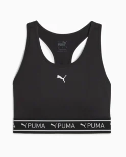 PUMA - Top nero in tessuto traspirante