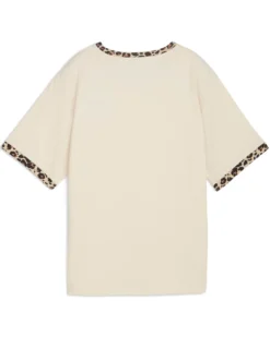 PUMA - T-SHIRT BEIGE E MACULATO ESSENTIAL GRAPHIC ANIMAL RELAXED DA DONNA, 688082-87
