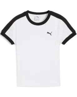 PUMA - T-SHIRT BIANCA E NERA T7 SLIM DA DONNA, 632129-02