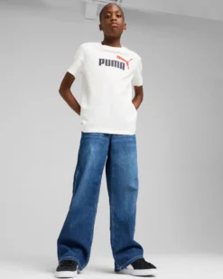 PUMA - T-SHIRT BIANCA ESS 2 COLOR NO.1 LOGO JUNIOR - 685778-02