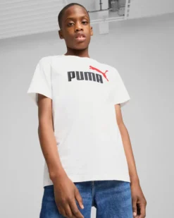 PUMA - T-SHIRT BIANCA ESS 2 COLOR NO.1 LOGO JUNIOR - 685778-02