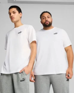 PUMA - T-SHIRT BIANCA ESSENTIAL CON LOGO PICCOLO N. 1 LOGO DA UOMO - 682534-02
