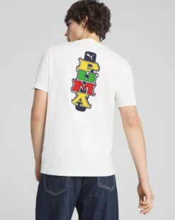 PUMA - T-SHIRT BIANCA GRAPHICS PUMA BACK TEE DA UOMO - 684832-02