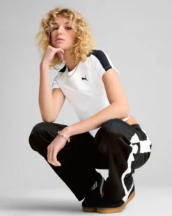 PUMA - T-SHIRT BIANCA T7 BABY TEE DA DONNA - 629802-02