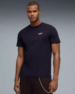PUMA - T-SHIRT BLU ESSENTIAL 2 COLOR SMALL LOGO DA UOMO, 684717-19