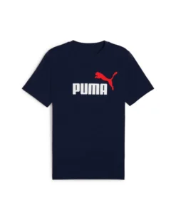PUMA - T-SHIRT BLU ESSENTIAL 2 COLOR N. 1 LOGO DA UOMO, 684708-19