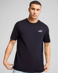 PUMA - T-SHIRT BLU ESSENTIAL CON LOGO PICCOLO N. 1 LOGO DA UOMO - 682534-16