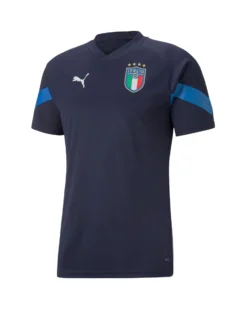 PUMA - T-shirt da bambino blu in tessuto traspirante Italia