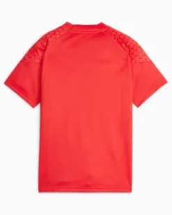 PUMA - T shirt da bambino rossa e bianca in tessuto traspirante Milan