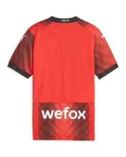 PUMA - T shirt da calcio uomo nera e rossa in tessuto traspirante con logo Milan - HOME JERSEY