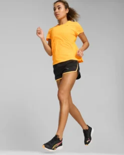 PUMA - T-SHIRT DA DONNA ARANCIONE FLUO RUN FAVORITES VELOCITY- 525061-38