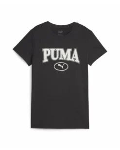 PUMA - T shirt da donna nera con logo bianco