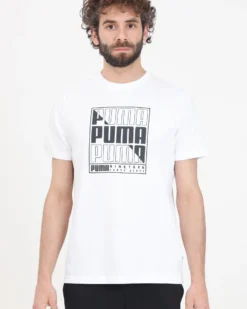 PUMA - T-SHIRT DA UOMO GRAPHICS PUMA BOX TEE  BIANCA - 680172-02