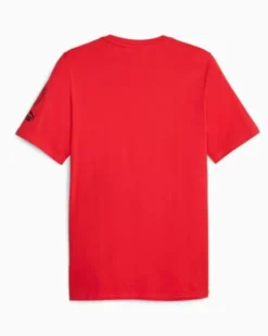 PUMA - T shirt da uomo rossa e nera Milan