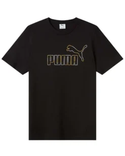 PUMA - T-SHIRT ESS TEE BIG LOGO NERA DA UOMO, 688913-01