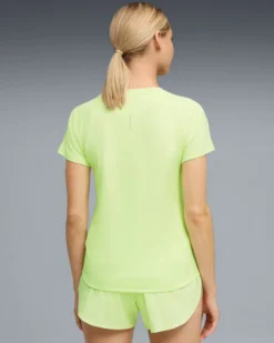 PUMA - T-SHIRT GIALLO FLUO RUN VELOCITY TEE (POLY) DA DONNA, 526578-38