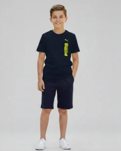 PUMA - T-SHIRT JUNIOR (7 - 16 ANNI) ESSENTIAL GRAPHIC TEE , BLU,  694948-16