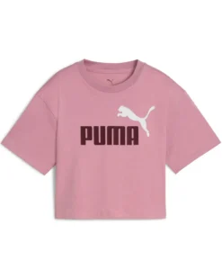 PUMA -T- SHIRT JUNIOR ( 7-16 ANNI) MEZZA MANICA ROSA ESSENTIAL 2 COLOR N. 1 LOGO, 686071-65