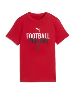 PUMA - T-SHIRT JUNIOR ( 7-16 ANNI) MEZZA MANICA ROSSA ACM MILAN FTBLCULTURE, 786722-22