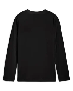 PUMA - TSHIRT MANICA LUNGA JUNIOR ( 7-16 ANNI) NERA  ESSENTIAL N.1 LOGO LONGSLEEVE - 690726-01
