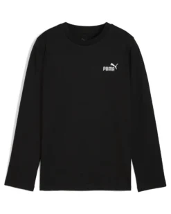 PUMA - TSHIRT MANICA LUNGA JUNIOR ( 7-16 ANNI) NERA  ESSENTIAL N.1 LOGO LONGSLEEVE - 690726-01
