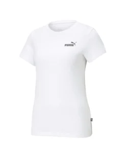 PUMA - TSHIRT MEZZA MANICA BIANCA  ESSENTIAL SMALL LOGO TEE  DA DONNA - 586776-02