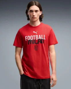 PUMA - T-SHIRT MEZZA MANICA ROSSA ACM MILAN FTBLCULTURE DA UOMO, 786718-22