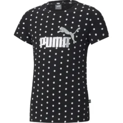 PUMA - T-SHIRT MM ESS+ DOTTED TEE BLACK