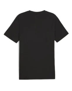 PUMA - T-shirt nera da uomo con stampa logo lime