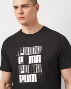 PUMA - T-SHIRT NERA DA UOMO ESS+LOGO LAB - 678976-01