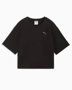 PUMA - T-SHIRT NERA ESSENTIAL ELEVATED RELAXED  DA DONNA, 691813-01