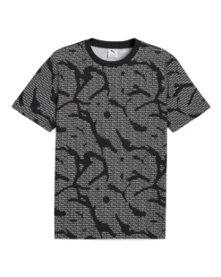 PUMA - T-SHIRT NERA ESS LOGO LAB AOP TEE DA UOMO - 684668-01