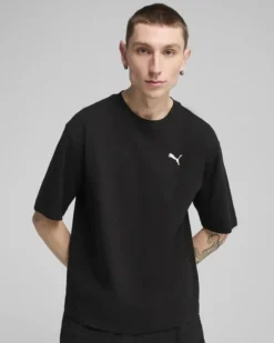 PUMA - T-SHIRT NERA WARDROBE ESS BOXY  DA UOMO 629645-01