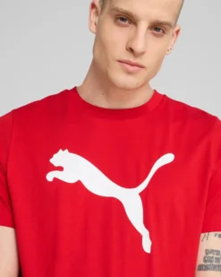 PUMA - T-SHIRT  ROSSA ESSENTIALS  TEE DA UOMO, 682536-11