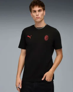 PUMA  - T-SHIRT UOMO MEZZA MANICA  NERA  AC MILAN FTBLESS TEE, 782584-04