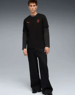 PUMA  - T-SHIRT UOMO MEZZA MANICA  NERA  AC MILAN FTBLESS TEE, 782584-04
