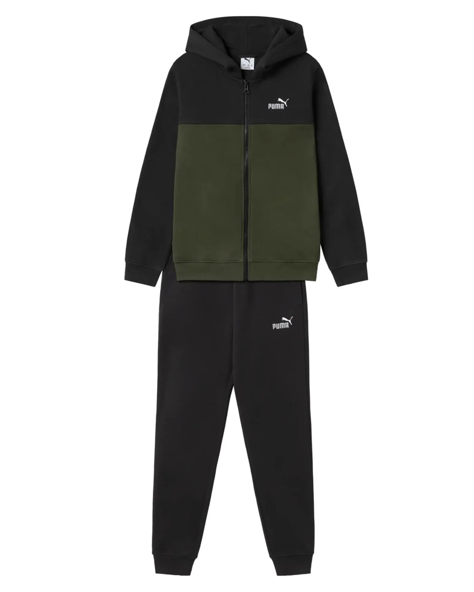 PUMA – TUTA COMPLETA CON CAPPUCCIO JUNIOR VERDE/NERO – 692204-70
