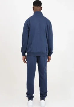 PUMA - Tuta completa da uomo blu con zip frontale e logo bianco - 585840-14