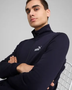 PUMA - TUTA COMPLETA FULL ZIP BLU  ESSENTIAL SWEAT SUIT - DA UOMO, 684848-16